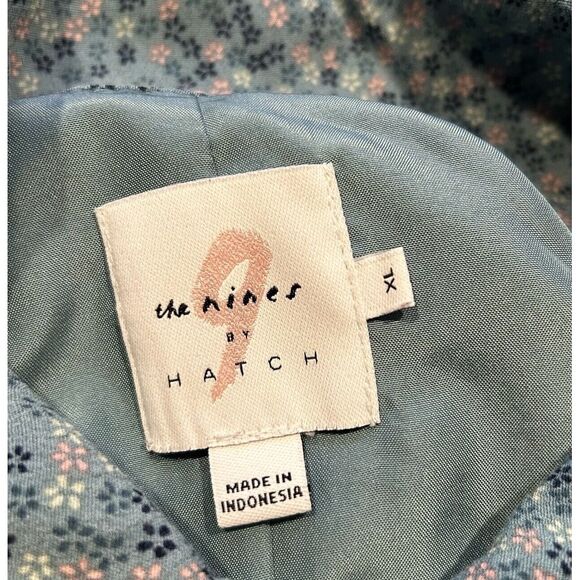 The Nines by Hatch Blue Floral Print Maternity‎ Midi Dress Size XL - Picture 4 of 5